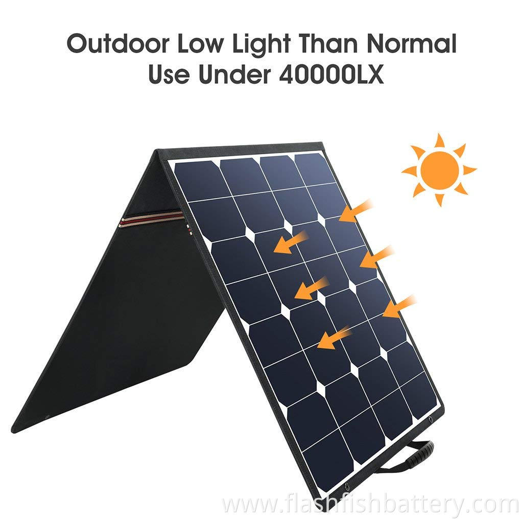 Factory 18V camping foldable solar panel for trip mini portable 100 watt solar panel